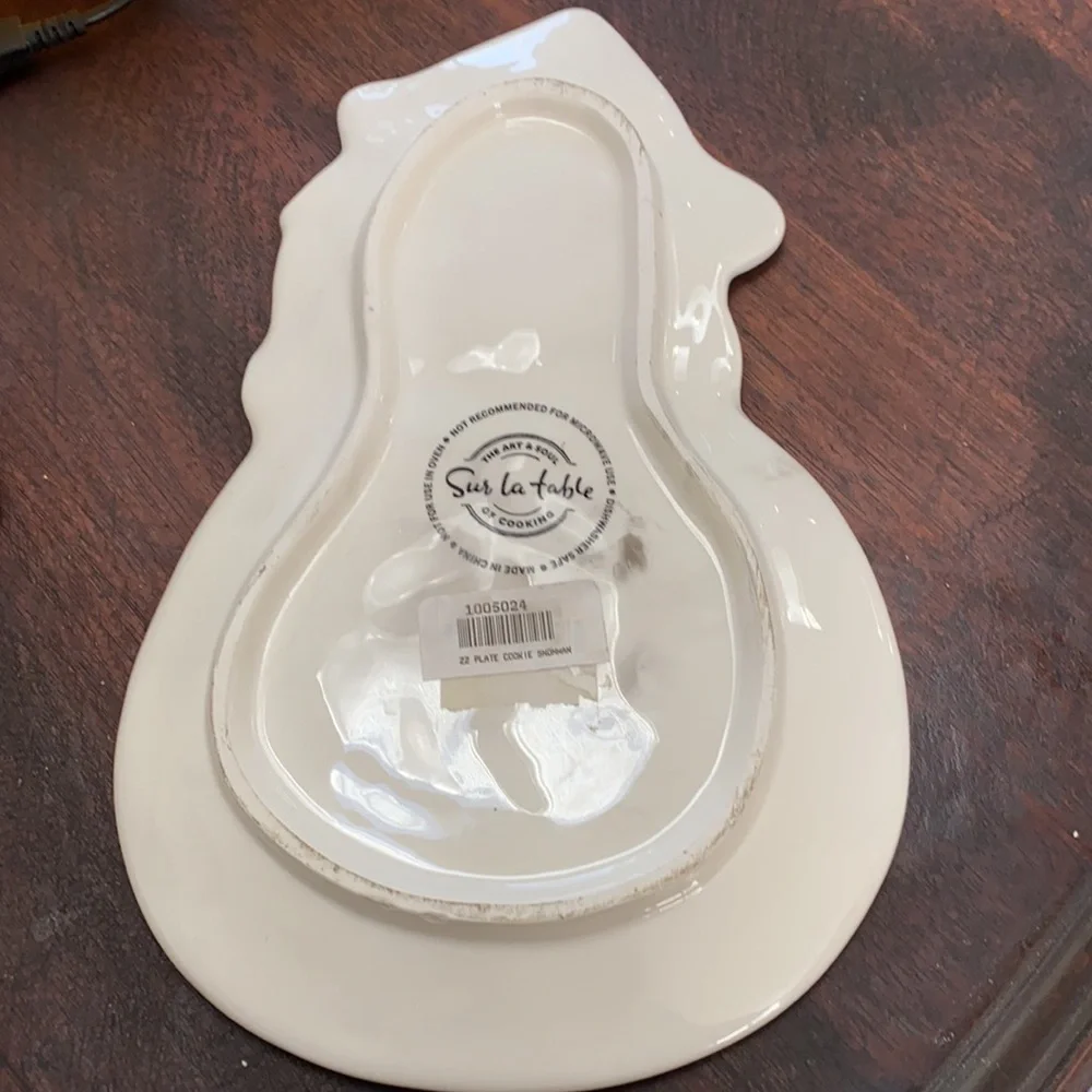 Sur la table Snowman cookie plate 10”